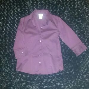 George deep purple button up