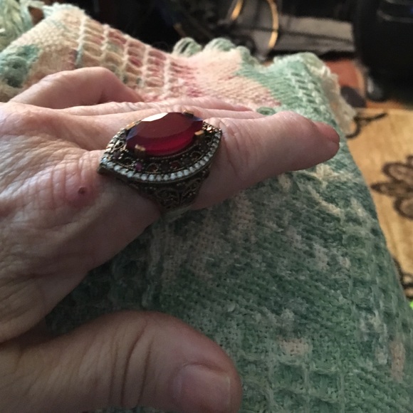 Turkish emerald and ruby statement piece - Picture 2 of 3