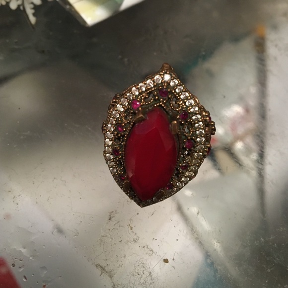 Turkish emerald and ruby statement piece - Picture 3 of 3