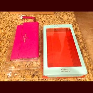 Pink Kate Spade IPhone / wallet wristlet
