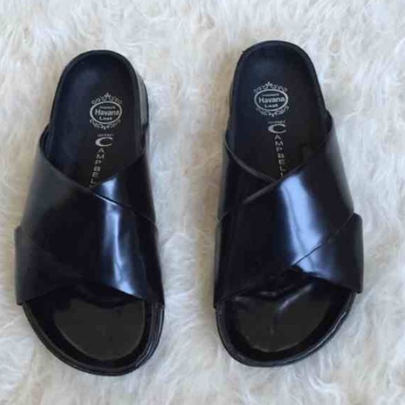 Jeffrey Campbell Black Slip Ons
