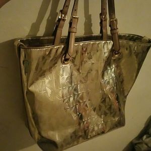 Gold Micheal kors Tote