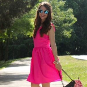 Neon pink Everly skater dress