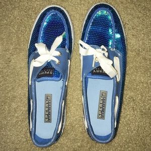 Sequin blue/Aqua Sperrys