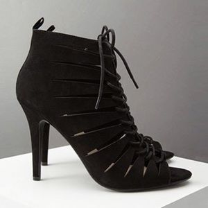 Lace-up Faux Suede Pumps  (available until Jan 2)