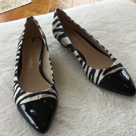 Animal print flats with black toe
