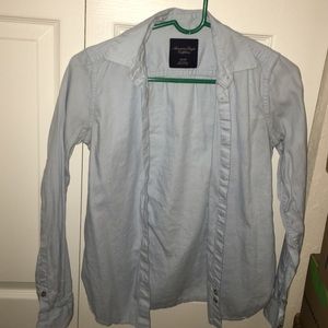 Chambray denim collared shirt