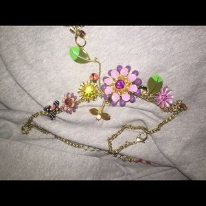 Betsey Johnson flower bug necklace