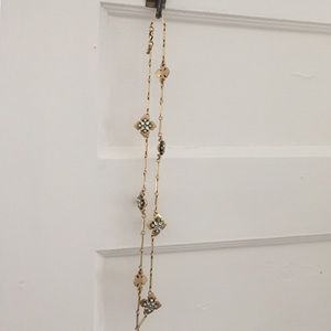 J. Crew gold metal/jewel necklace