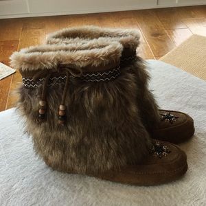 Moccasin style boots
