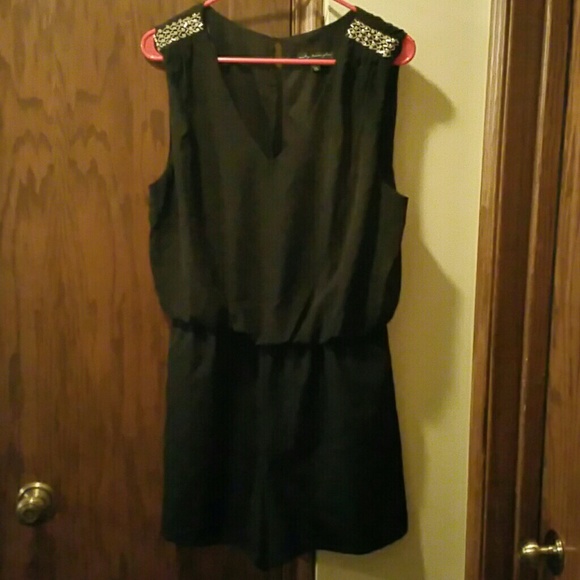 Black Romper with bling.