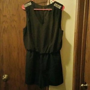 Black Romper with bling.