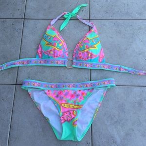 Victoria's Secret Paisley Push Up Bikini Set