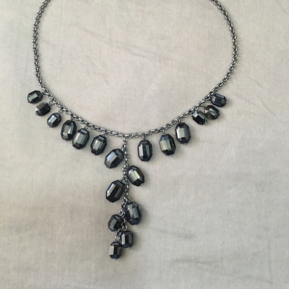 Kenneth Cole Jet Faceted Bead Necklace