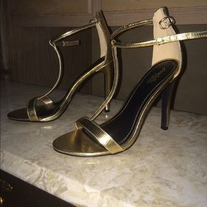 Metallic Gold heels