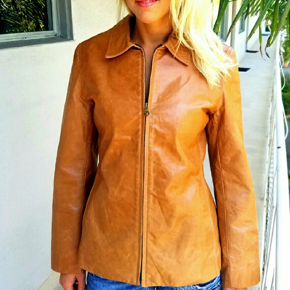 Beautiful Andrew Marc camel color,  leather jacket