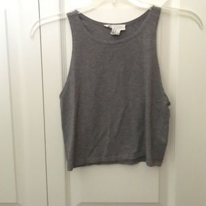 Gray crop top