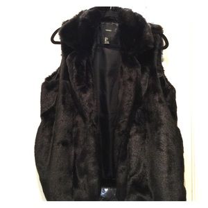 Black fur vest