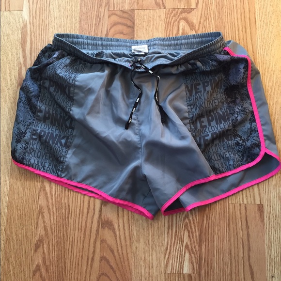 Pink running shorts