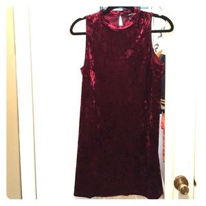 Red velvet dress