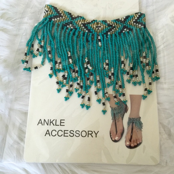 Bohemian Seed Bead Fringe Anklet Set. Price firm. - Picture 2 of 4