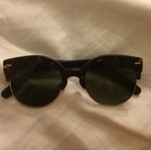 Clubmaster half rim sunglasses