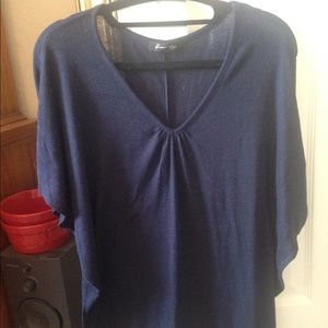 Navy sweater tee