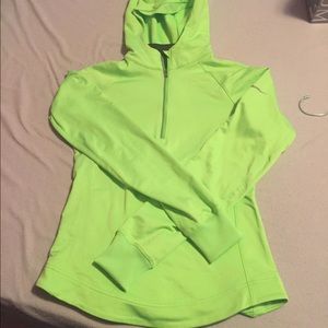 Lime green Nike 3/4 zip hoodie