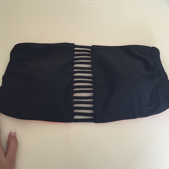 Strapless Black Bikini Top