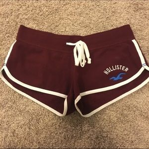 Hollister Burgundy Lounge Shorts