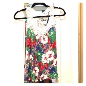 Flower print tank top