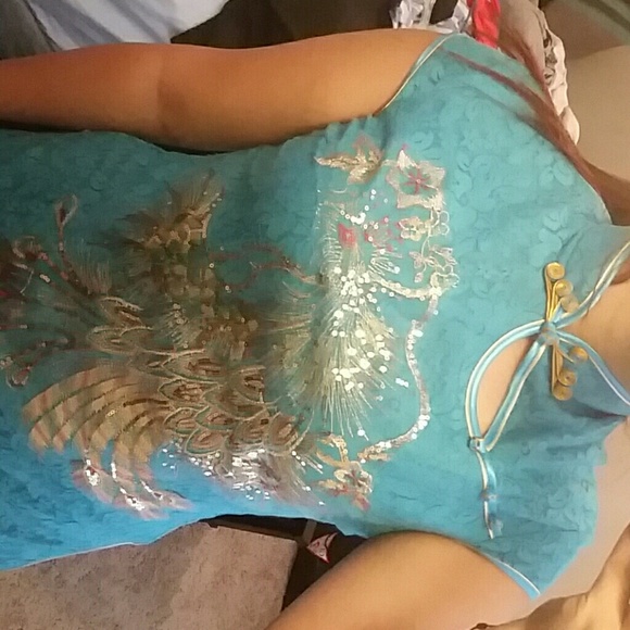 Blue chinese style shirt