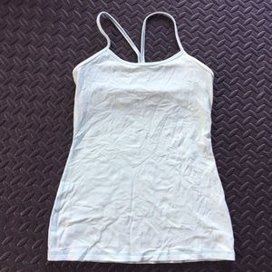 Lululemon power Y tank in seafoam green