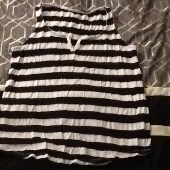 Nautical Navy & White Cotton Tank