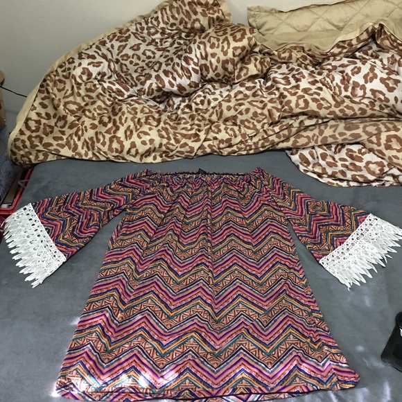 Colorful loose fitting tunic