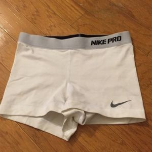 White nike pros