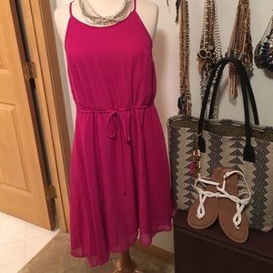 Magenta a-symmetrical dress