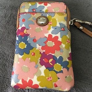 Coach wristlet. Flowered for spring!