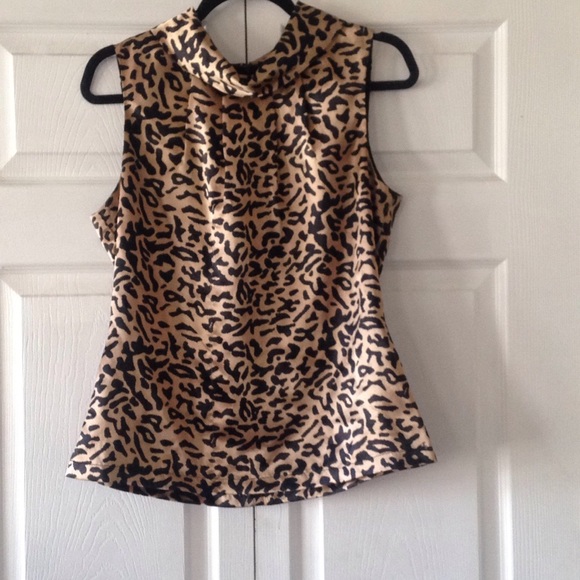 Leopard print shell top