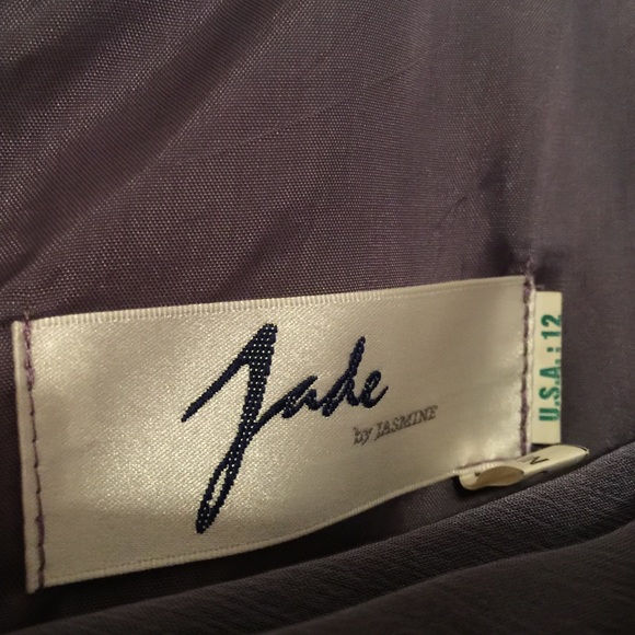 Jade by Jasmine Deep Lavender Sz 12 Evening Gown - Picture 3 of 4