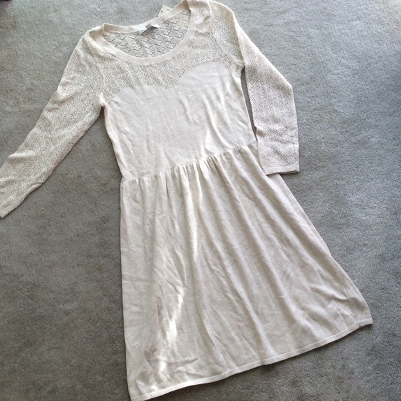 Cream colors sweater dress