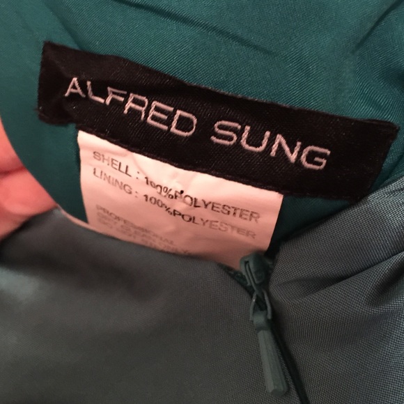 Emerald Green Sz 12 Cocktail Dress by Alfred Sung - Picture 3 of 4