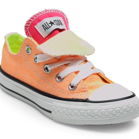 neon orange converse