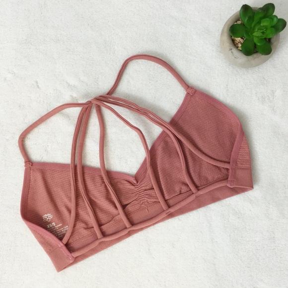 LAST ONE! Strappy Bralette-Dusty Rose - Picture 2 of 3
