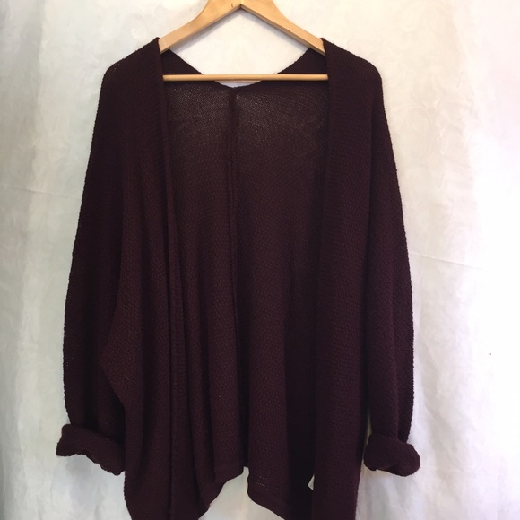Maroon Brandy Melville Caroline cardigan
