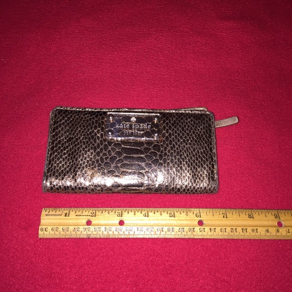 Kate Spade bronze clutch wallet