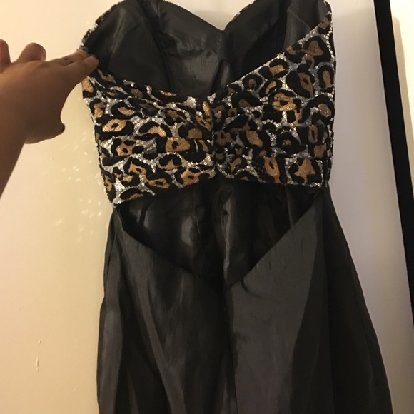 Cheetah sequin Prom Dress - Picture 3 of 4