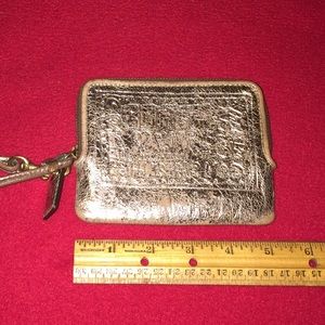 Coach Poppy Gold Wristlet