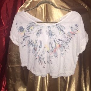 Flowing cross back crop top