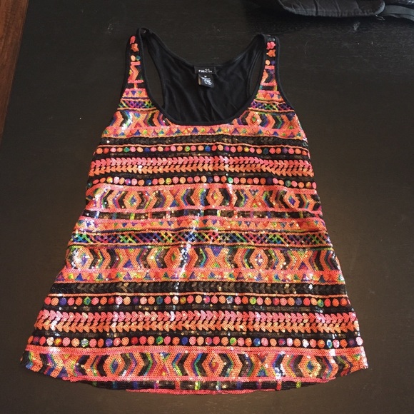 Sequin colorful tank top - Picture 1 of 2